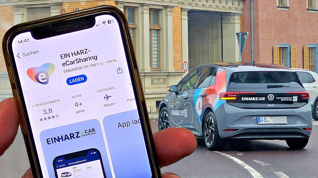 Um das erste Carsharing-Auto in Aschersleben für Fahrten zu buchen, benötigt man eine App.