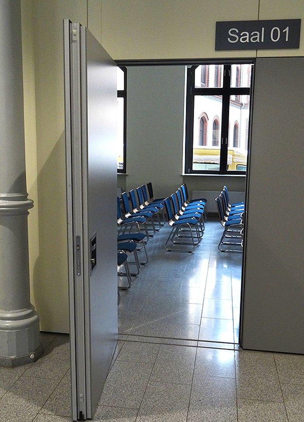 Bitte eintreten: Die mündliche Verhandlung fand in Saal I des Justizzentrum in Magdeburg statt.