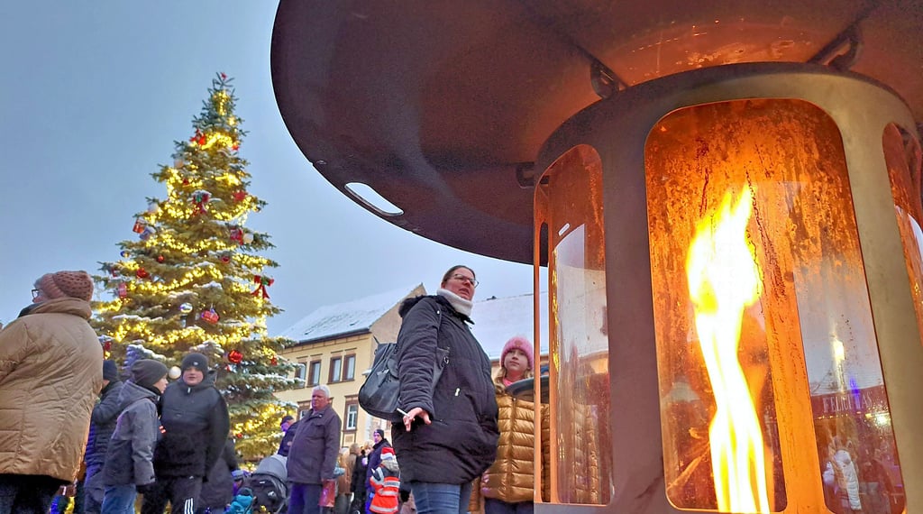 Der Lützener Weihnachtsmarkt ist 2022 sehr familiär geprägt gewesen.