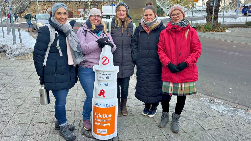 Das Team der Corvinus-Apotheke Colbitz ist in Dresden dabei.