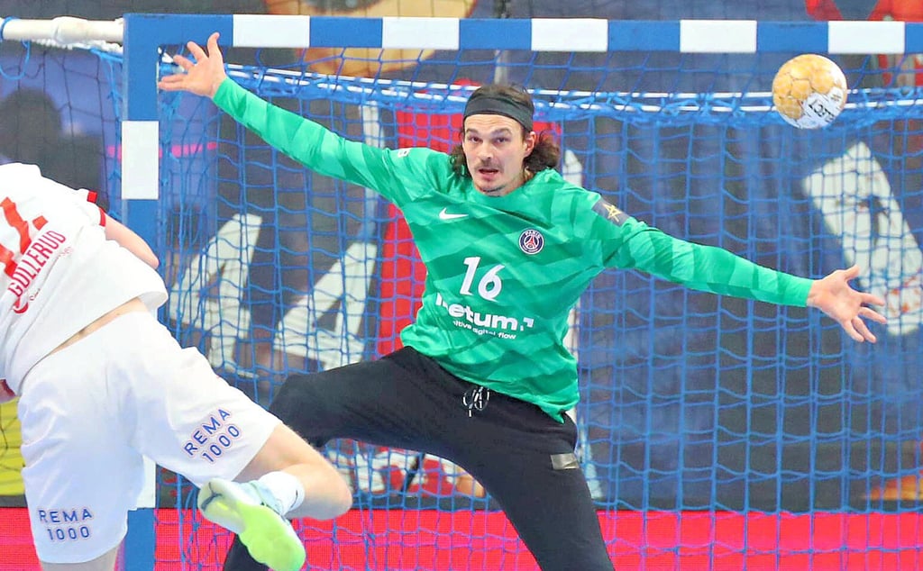 Jannick Green, hier im Spiel gegen Kolstad, wechselte im Sommer 2022 vom SC Magdeburg zu Paris St. Germain.