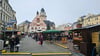Der Weihnachtsmarkt im Zentrum von Plauen. Wegen des Fundes einer Fliegerbombe wurde er am Donnerstag evakuiert.