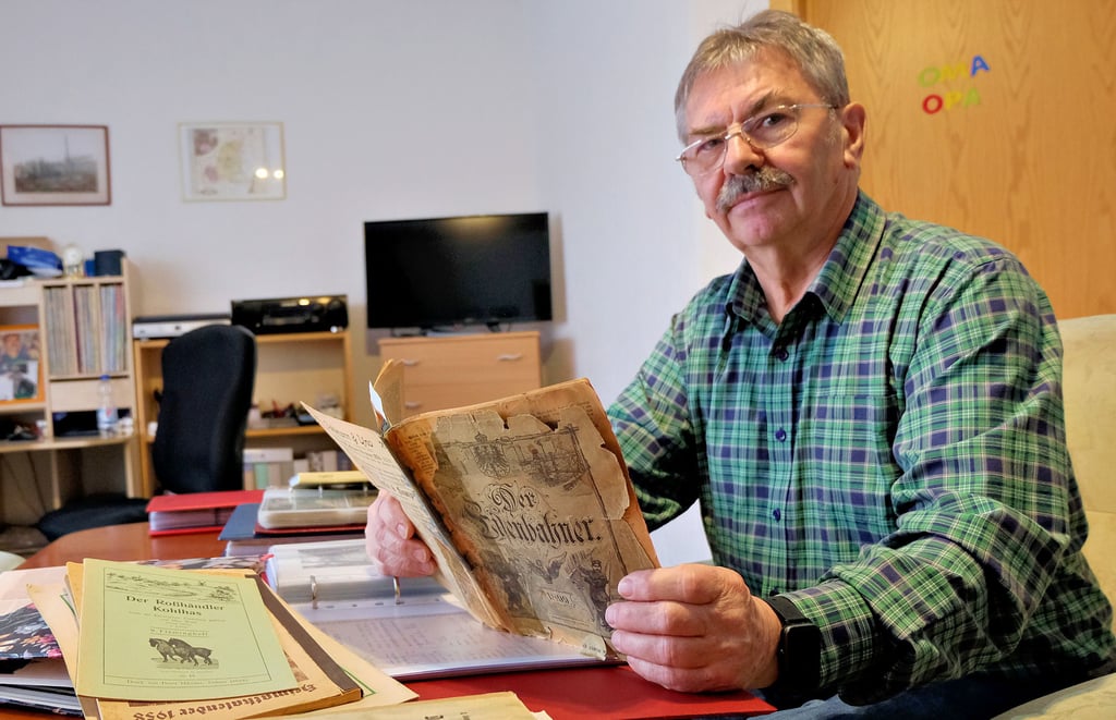 Der Zahnaer Ortschronist Wolfgang Habedank beschäftigt sich seit mehr als 20 Jahren mit Sagen und Geschichten aus seiner Region.