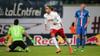 Yussuf Poulsen erzielte 2016 bereits ein Tor für RB Leipzig gegen den 1. FC Heidenheim.