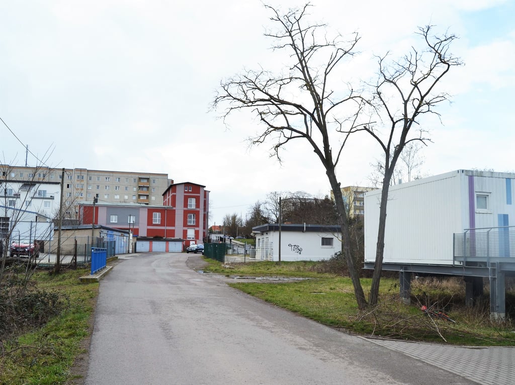Blick in den Unterhorstweg in Magdeburg.