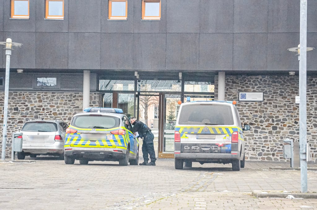 Polizeieinsatz in Haldensleben bei den Berufsbildenden Schulen.