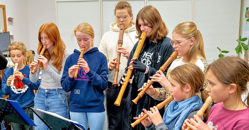 Die Mittelalterkinder – eins der Ensembles der Kreismusikschule.