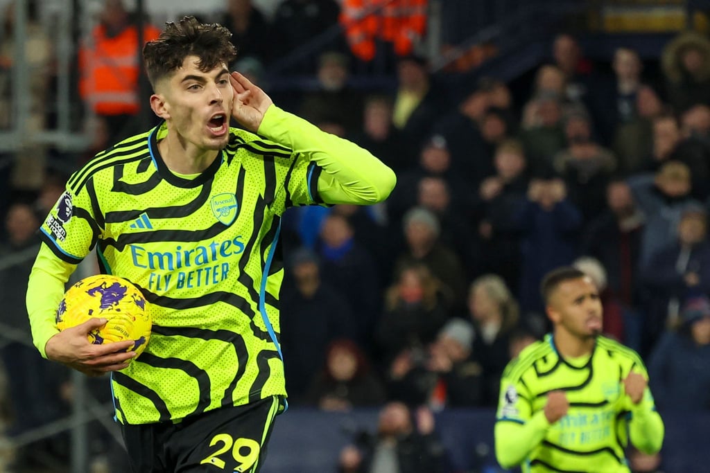 Kai Havertz vom FC Arsenal jubelt nach seinem Treffer zum 3:3.