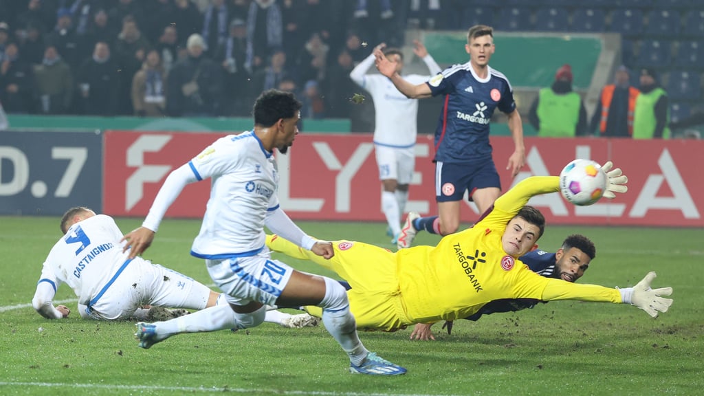 Der 1. FC Magdeburg – hier Xavier Amaechi – ließ gegen Fortuna Düsseldorf mehrere Möglichkeiten auf das 2:0 liegen - das wurde von Düsseldorf am Ende bestraft.