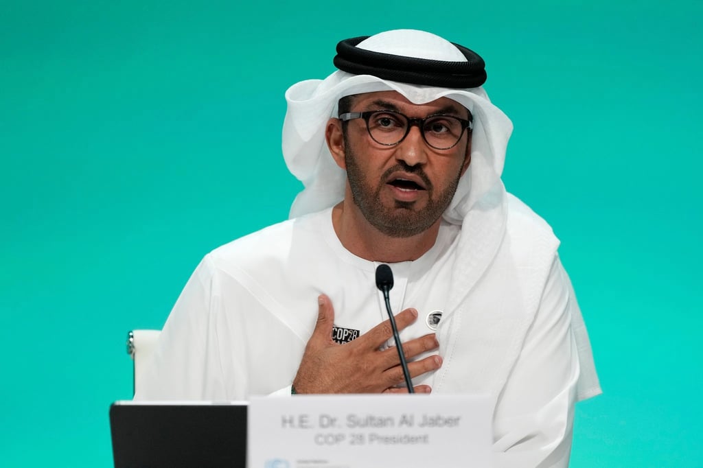 Sultan al-Dschaber, Präsident der Weltklimakonferenz in Dubai und Chef des staatlichen Ölkonzerns Adnoc.