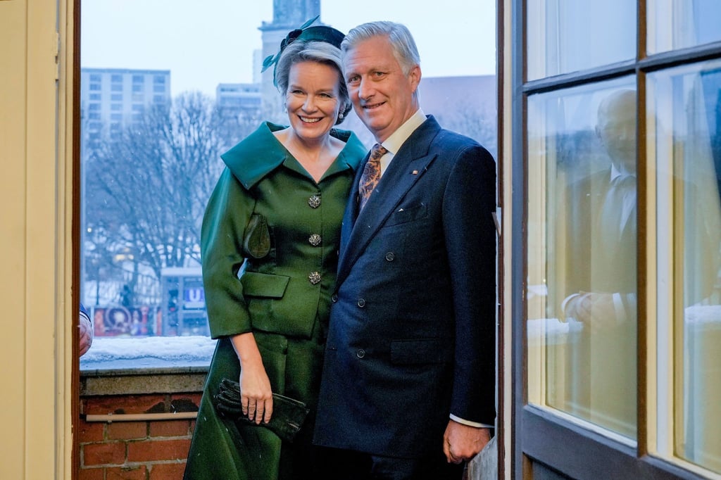 Das belgische Königspaar König Philippe und Königin Mathilde im Roten Rathaus.