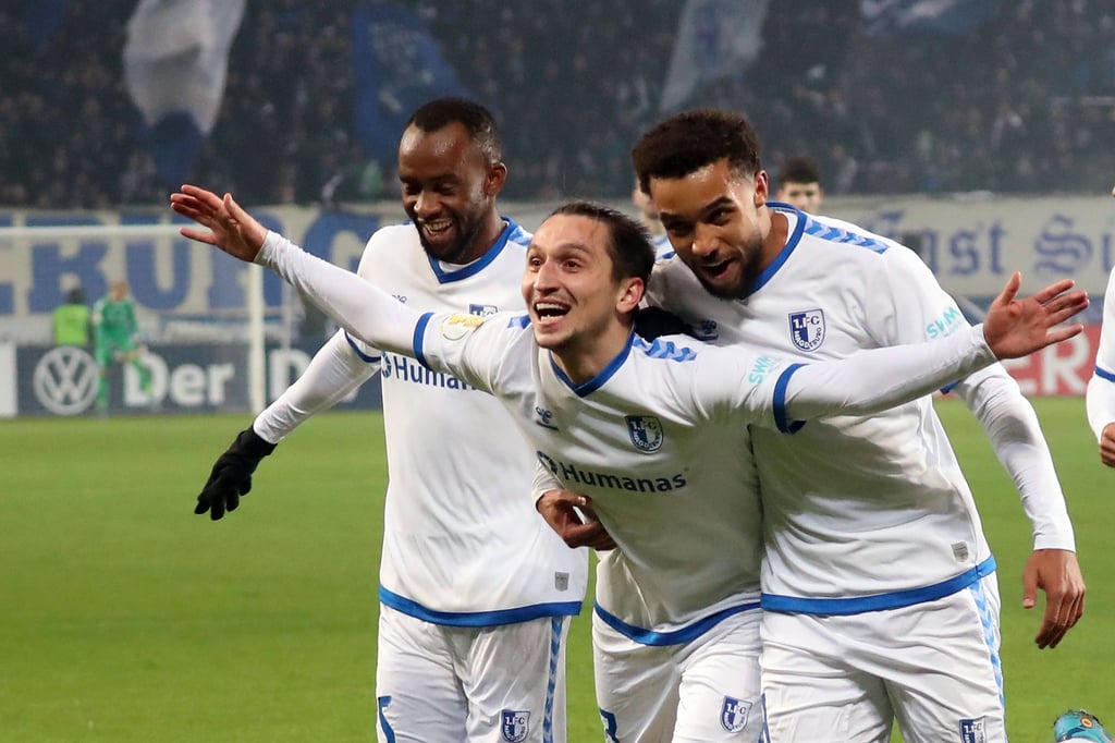 Beim DFB-Pokal-Achtelfinalspiel des 1. FC Magdeburg gegen Fortuna Düsseldorf traf FCM-Spieler Baris Atik zum verdienten 1:0.