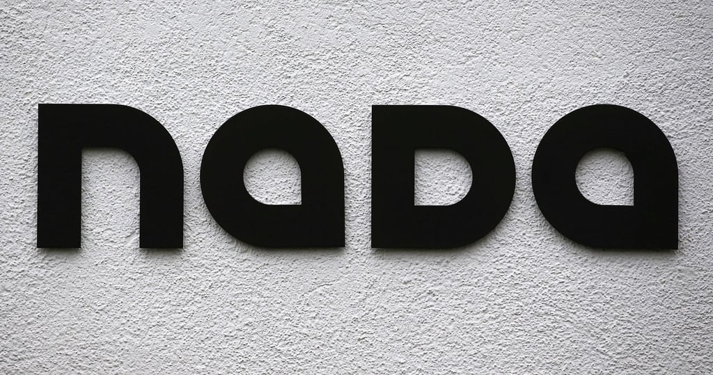 Der Schriftzug der Nationale Anti-Doping Agentur NADA.