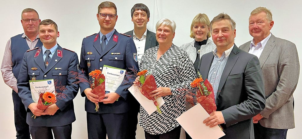 Zahlenmäßig am stärksten vertreten war die Delegation aus Schollene mit vier Geehrten.
