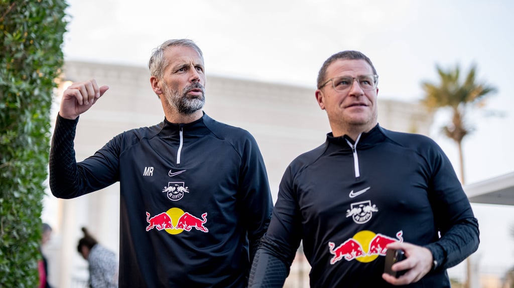 Marco Rose&nbsp;und&nbsp;Max Eberl arbeiteten bei RB zehn Monate miteinander.