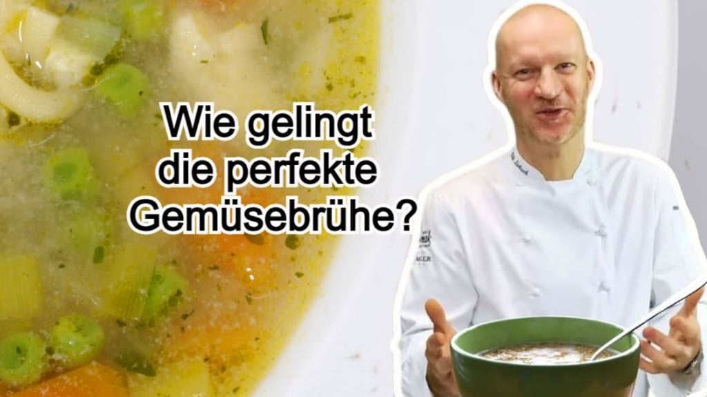 Sternekoch erklärt, wie eine Gemüsebrühe ohne Brühwürfel gelingt.