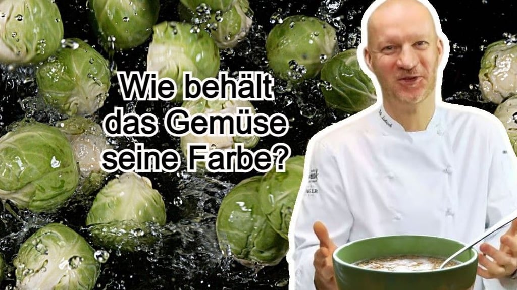 Sternekoch Philipp Liebisch erklärt, wie Rosenkohl und Rotkohl beim Kochen ihre Farbe behalten.