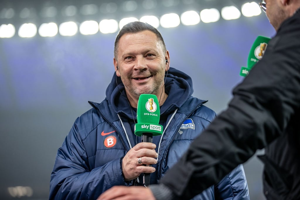 Pal Dardai im Interview im Olympiastadion.
