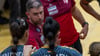 Trainer Riccardo Boieri vom SC Potsdam im Spiel SSC Palmberg Schwerin gegen SC Potsdam.