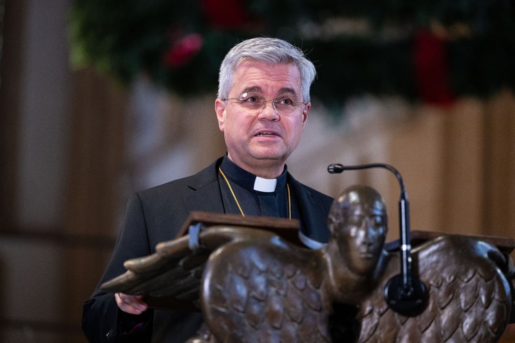 Der neue Erzbischof von Paderborn, Udo Markus Bentz, spricht im Paderborner Dom.