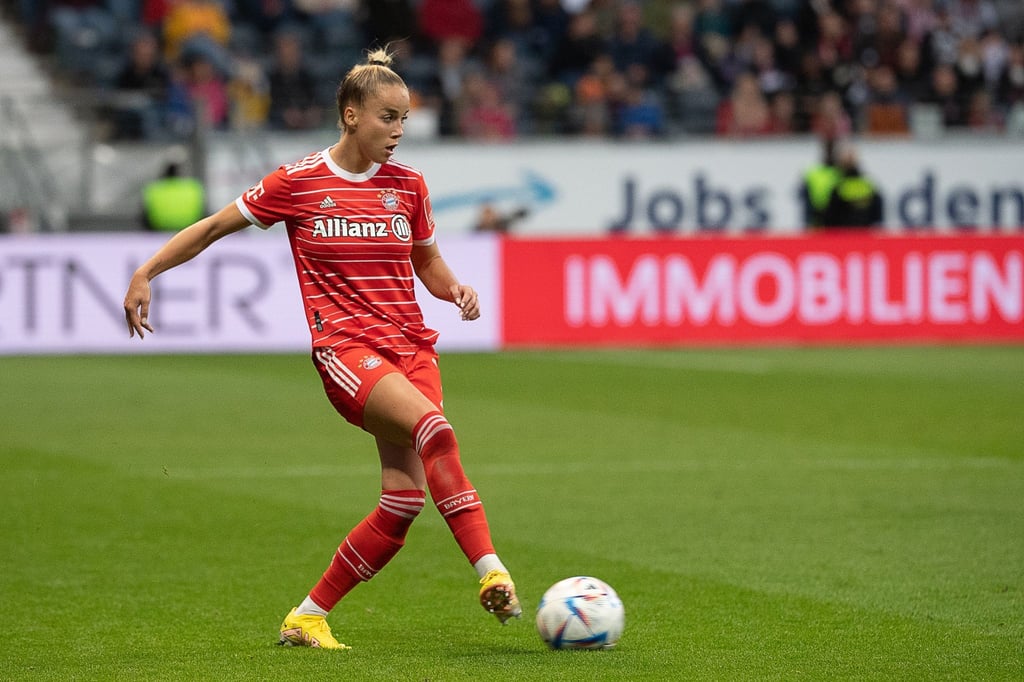 Sorgte beim Sieg gegen Leverkusen für das Highlight der Partie: Bayerns Giulia Gwinn.