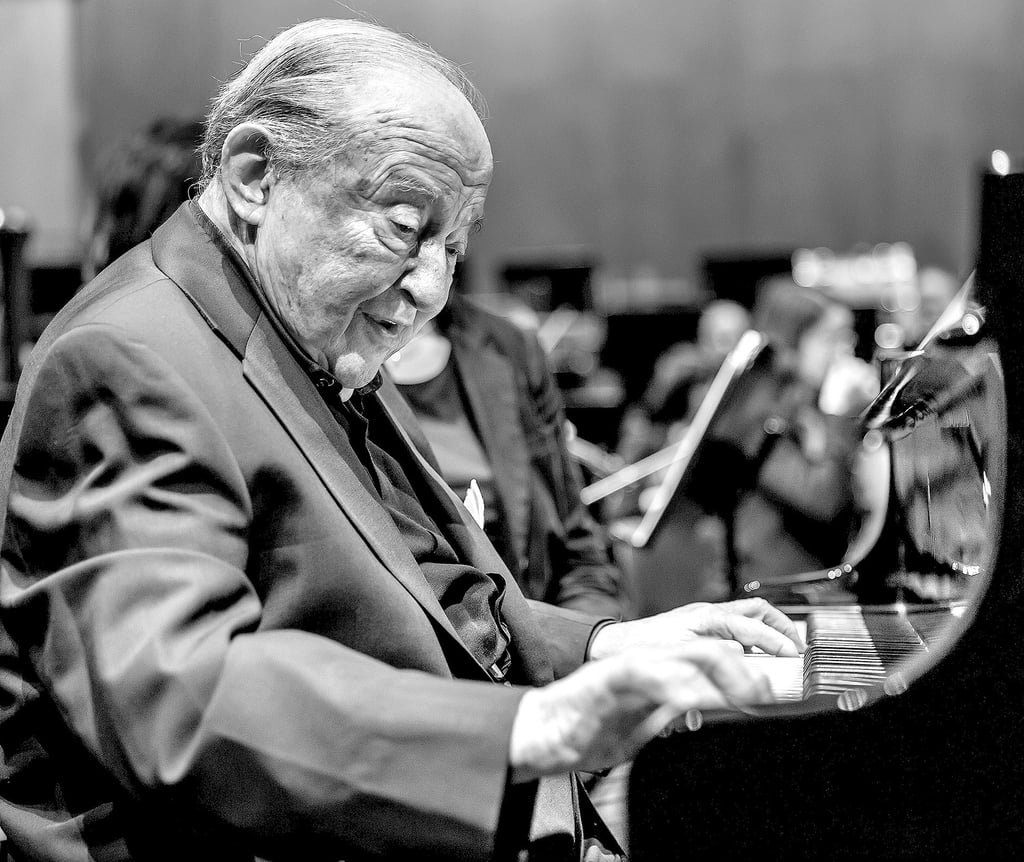 Menahem Pressler bei seinem Konzert 2016 in Magdeburg.