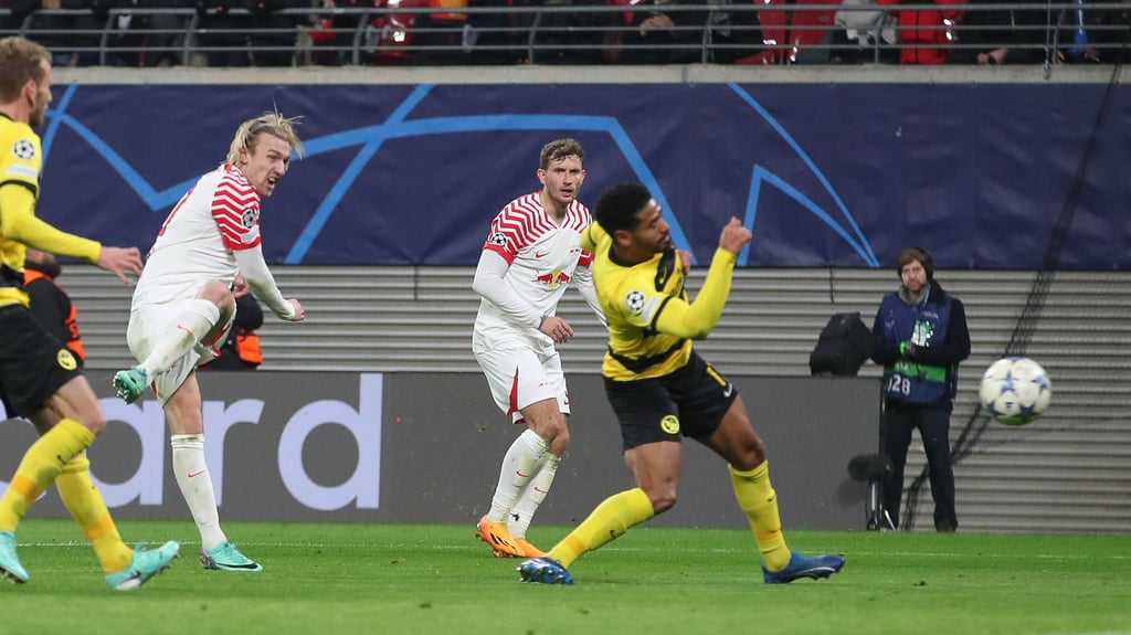 Emil Forsberg trifft zum 2:1 für RB in der Champions League gegen Bern