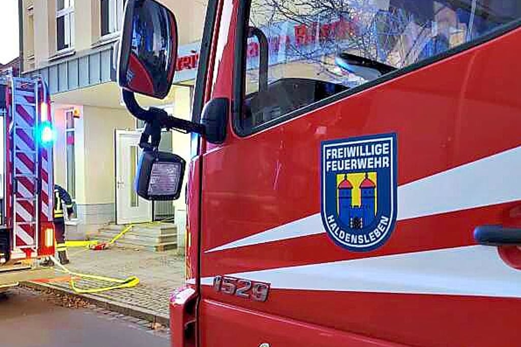 Brand in der Sparkasse in Haldensleben.