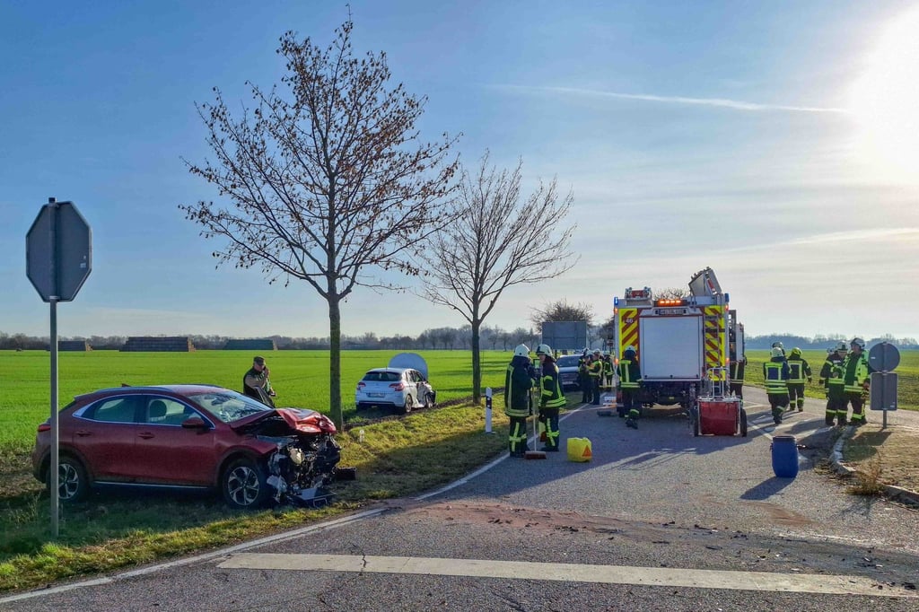 Auf der B185 kam es am Sonntag zu einem schweren Unfall. Ein Citroen und ein Kia sind zwischen Dessau und Köthen kollidiert.