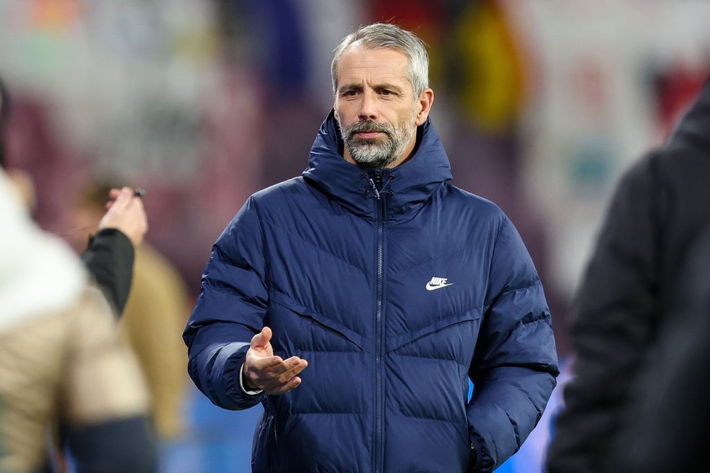 Leipzigs Trainer Marco Rose kommt ins Stadion.