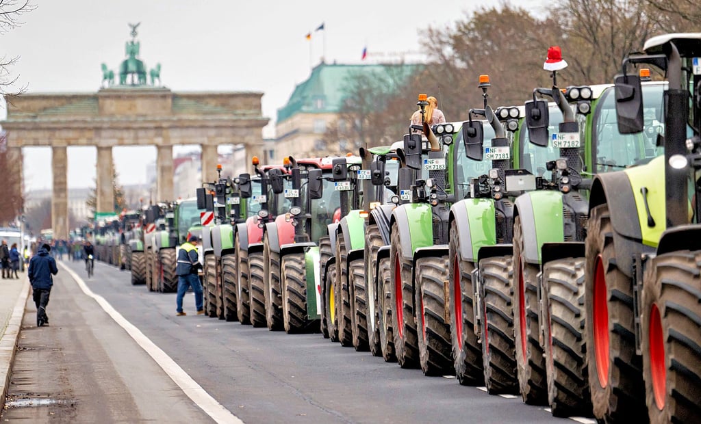 Tausende Landwirte nahmen gestern an der Demo in Berlin teil.