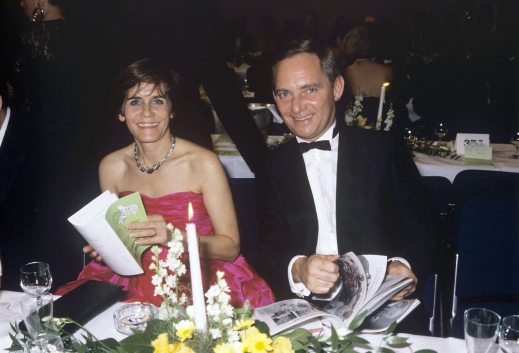 Bundesinnenminister Wolfgang Schäuble und seine Frau Ingeborg 1988 auf dem Bundespresseball in Bonn.