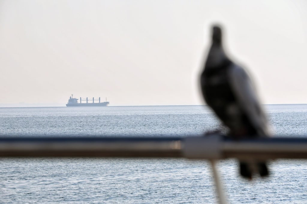 Ein Getreidefrachter im Schwarzem Meer vor Odessa (Symbolbild).