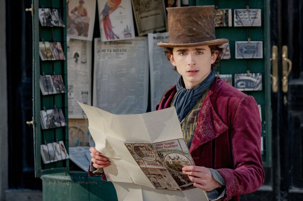 Timothée Chalamet als Willy Wonka in einer Szene des Films „Wonka“.