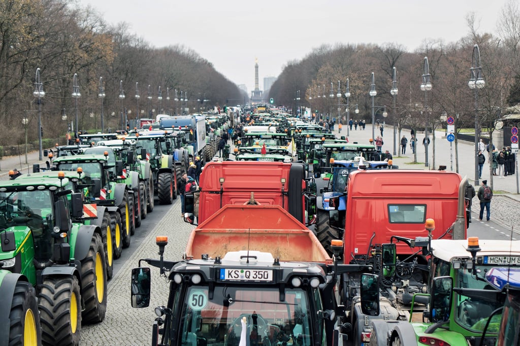 BauernProtest Berlin Demonstration der Landwirte im Januar