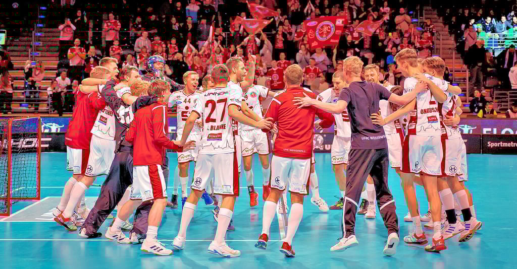 Meister und Pokalsieger: Für die UHC-Männer verlief die Floorball-Saison 2022/23 optimal.