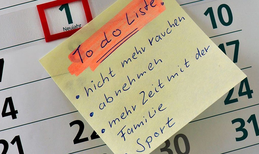 Gute Vorsätze - Durchhalten ist schwer.