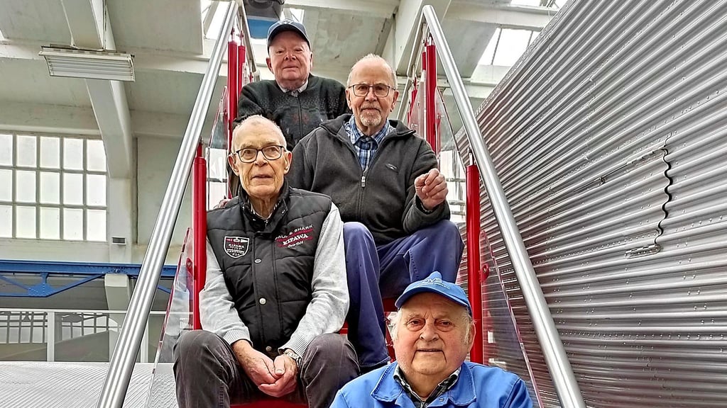 Vier der fünf AG-Mitglieder, die letztes Jahr ihren 85. Geburtstagfeierten: Günter Koch (unten), Karl Friedrich von Mandel, Peter Schenke und Roland Bissot. Es fehlt Manfred Gartmann.