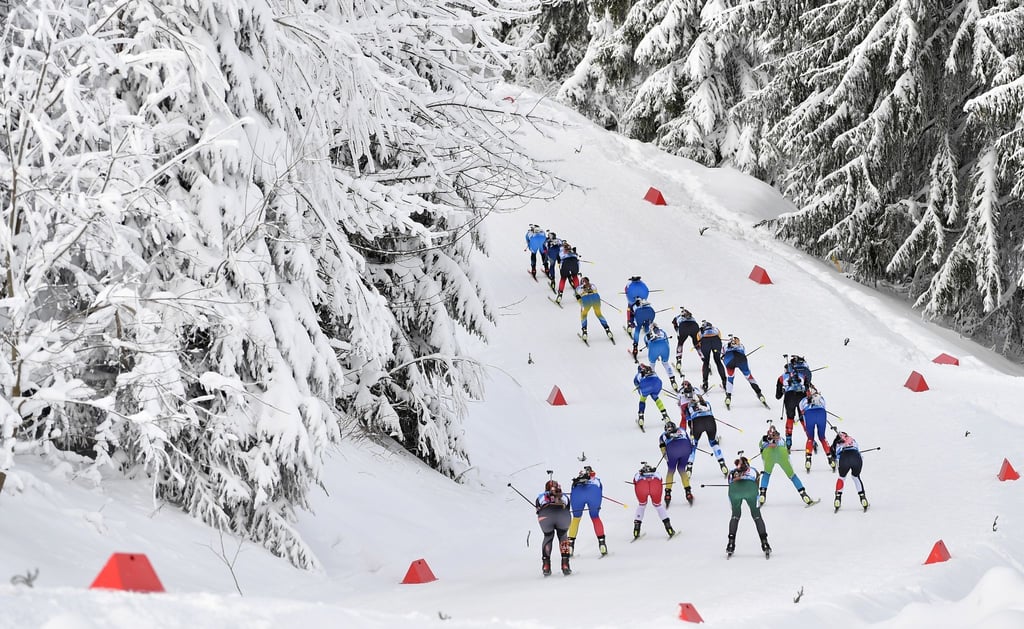 Biathleten in Aktion.