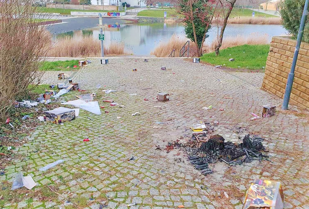Der Weg vom Sperlingsberg zum Stadtsee: Dreckig und voller Feuerwerksmüll.