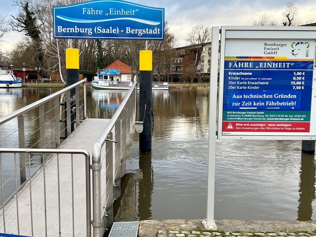Die Fähre in Bernburg bleibt derzeit weiter außer Betrieb.