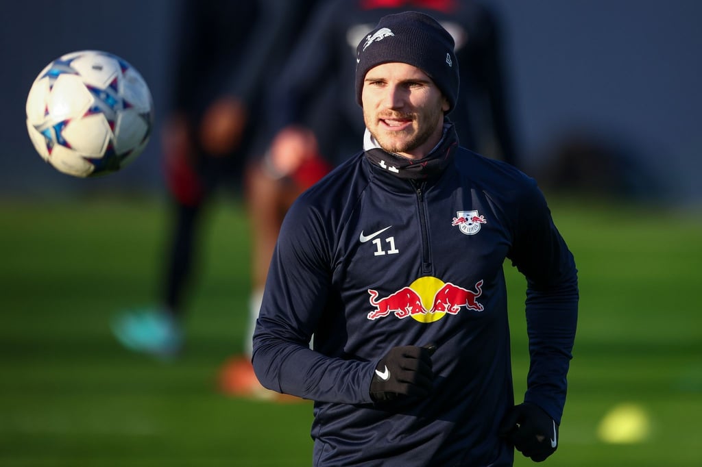 Leipzigs Spieler Timo Werner beim Training.