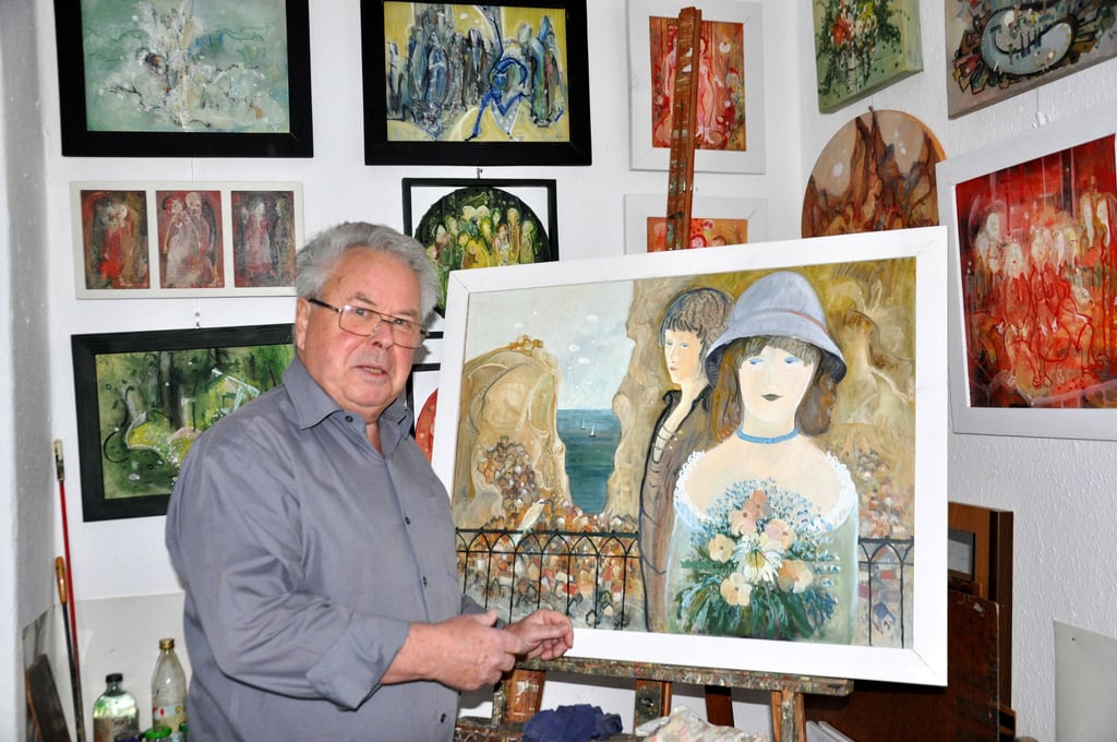 Klaus Fezer in seinem Zerbster Atelier.