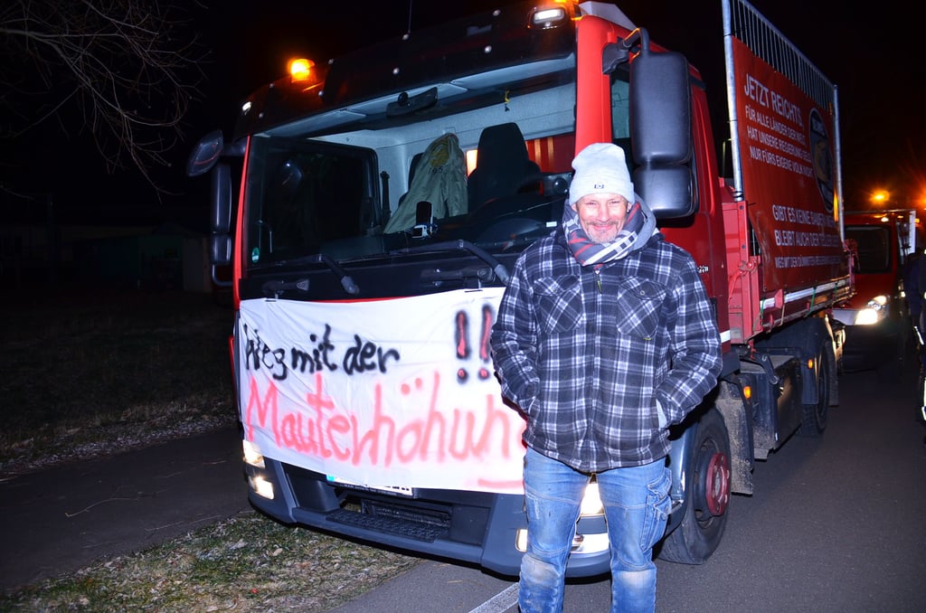 In Havelberg sind Bauernprotestler motiviert unterwegs.