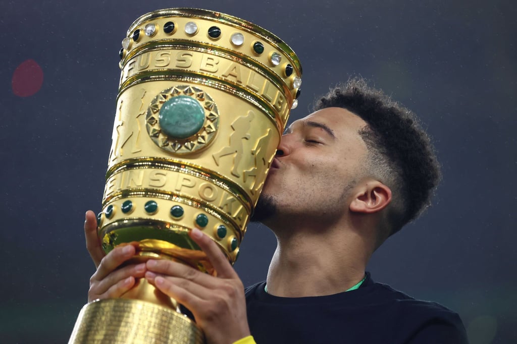 Gewann mit Dortmund 2021 den DFB-Pokal: Jadon Sancho.