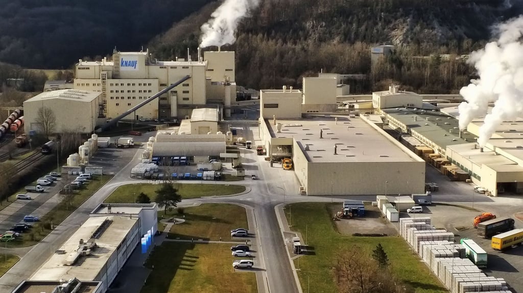 Blick auf das Knauf-Werk in Rottleberode.