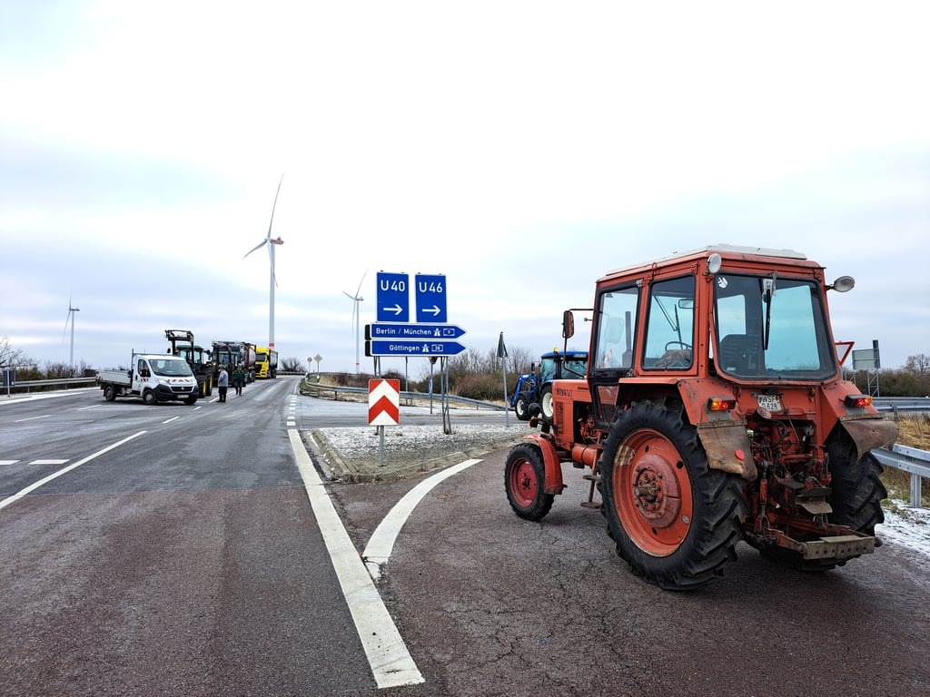 Die Autobahnauffahrt in Lützen zur A38 zählte zu jenen, die am Montag zwischenzeitlich gesperrt war.