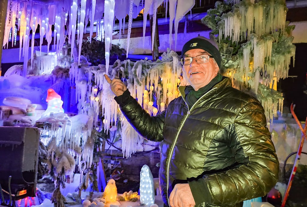 Es sind Minusgrade – damit ist das Wetter perfekt für die Eiswelt von Ralf Hellmuth.