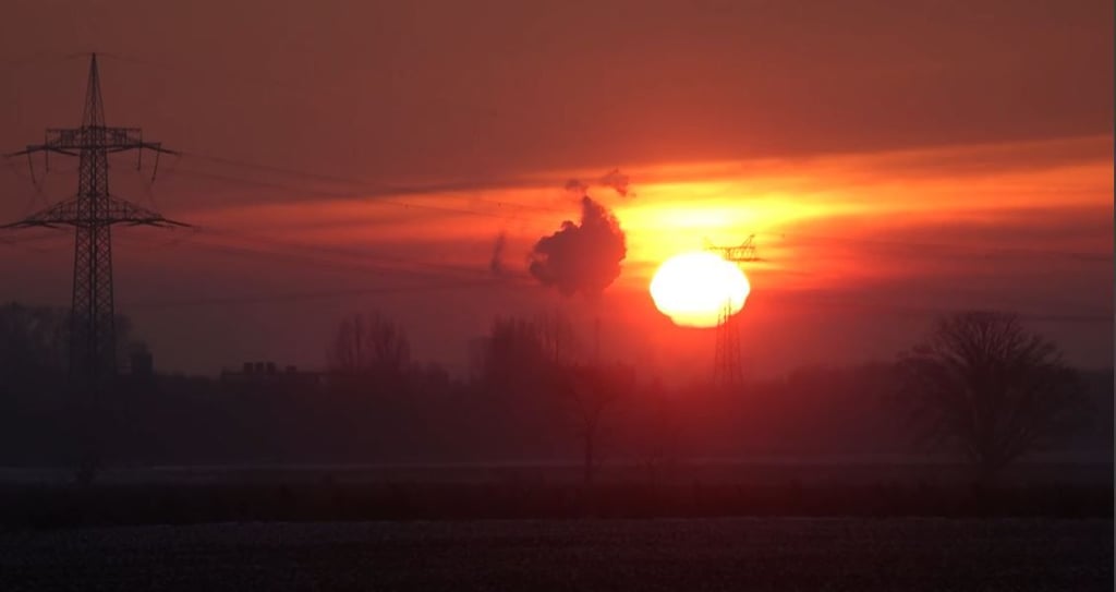 Sonnenaufgang in Magdeburg.