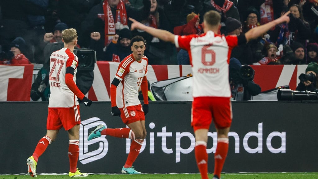 Brachte die Bayern gegen Hoffenheim in Führung und erzielte auch das 2:0: Jamal Musiala (M).